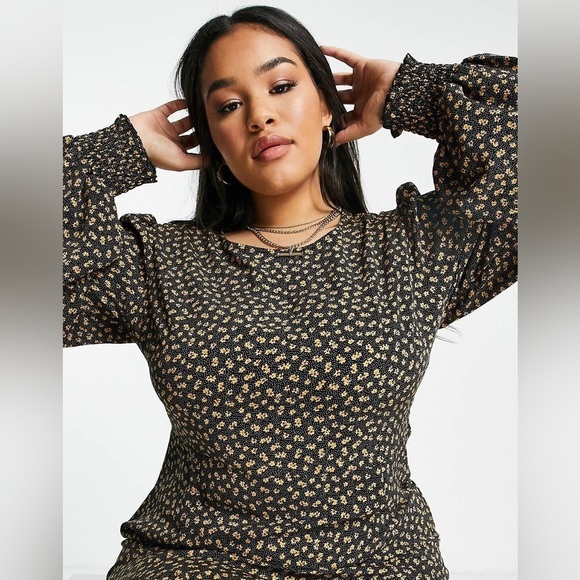 NWT Daisy Street Long-sleeve Ruffle Mini Dress Ditsy Floral Size 4X - Picture 8 of 15